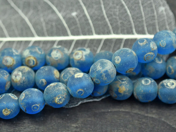 Picasso Beads - Czech Glass Beads - Large Glass Beads - Druk Beads - Chunky Beads - 10pcs - 12mm - (A722)