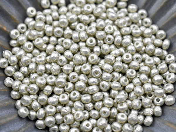 Silver Seed Beads - 6/0 Seed Beads - Silver Spacer Beads - Miyuki Beads - Baroque Seed Beads - 4" Tube - 7.6 grams (4406)
