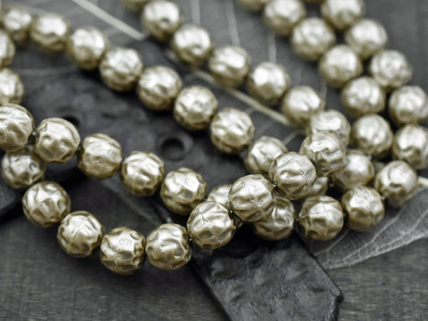 Czech Glass Beads - Pearl Beads - Czech Glass Pearls - Baroque Pearl Beads - Pearl Strands - 8mm or 10mm -- Choose Your Quantity