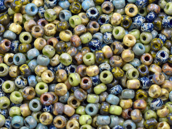 Picasso Seed Beads - 6/0 Seed Beads - Seed Bead Mix - Miyuki Beads - Mixed Seed Beads - 5" Tube - 20 grams (5915)