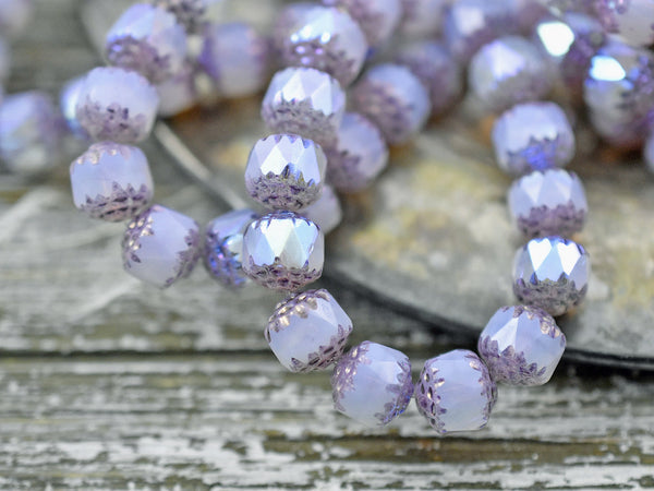 Czech Glass 4mm Firepolish Beads PURPLE-BLUE AB