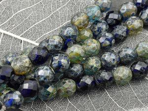 Picasso Beads - Czech Glass Beads - Fire Polished Beads - Round Beads - 10mm Beads - Faceted Beads - 10pcs (6120)