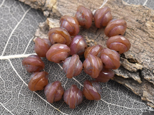 Picasso Beads - Czech Glass Beads - Saturn Beads - Planet Beads - 10pcs - 10x8mm - (2093)