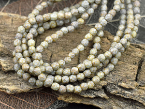 Picasso Beads - Czech Glass Beads - 3mm Beads - Firepolish Beads - Round Beads - Small Beads - 3mm - 50pcs - (1263)