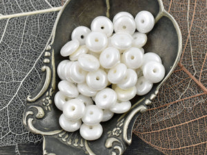 Czech Glass Beads - Rondelle Beads - Glass Spacer Bead - Pearl Beads - 6x2mm - 50pcs - (660)