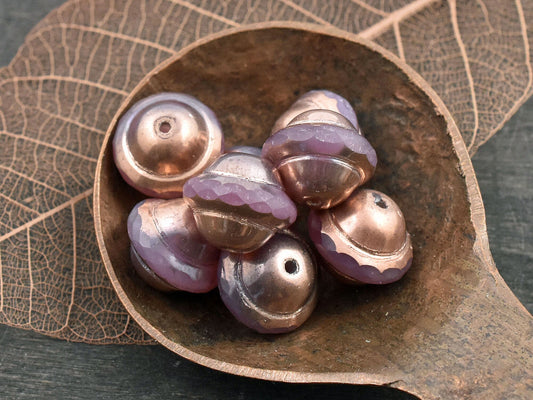 Czech Glass Beads - Pink Beads - Saturn Beads - Picasso Beads - Chunky Beads - Large Glass Beads - 10x12mm