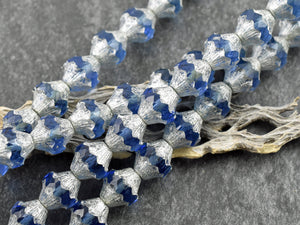 Czech Glass Beads - Turbine Beads - Lantern Bicone - Bicone Beads - Picasso Beads - 11x10mm - 10pcs - (A269)