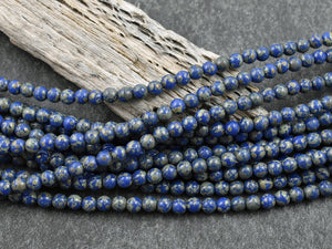 Picasso Beads - Czech Glass Beads - 4mm Beads - Round Beads - 4mm Druks - Druk Beads - 35pcs - (4944)