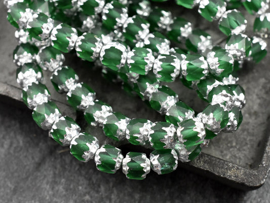 Czech Glass Beads - Cathedral Beads - Picasso Beads - New Czech Beads - Fire Polish Beads - 20pcs - 6mm - (3168)