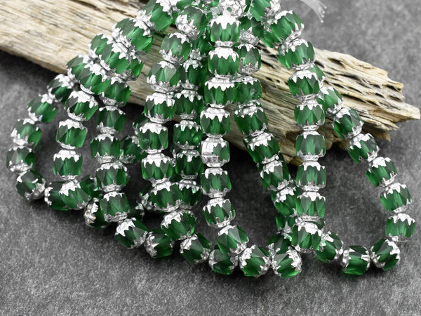 Czech Glass Beads - Cathedral Beads - Picasso Beads - New Czech Beads - Fire Polish Beads - 20pcs - 6mm - (3168)