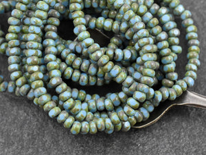 Picasso Beads - Trica Beads - Seed Beads - Czech Glass Beads - 4x3mm - Size 6 Seed Bead - 50pcs - (900)