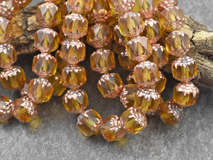 Czech Glass Beads - Cathedral Beads - Fire Polished Beads - 8mm Beads - 15pcs (5094)