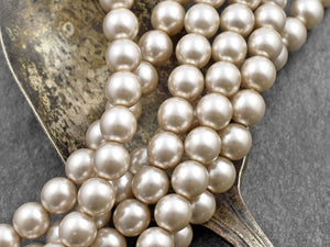 Czech Glass Beads - Pearl Beads - Glass Pearls - Czech Pearls - Round Pearl Beads - 8mm - 15pcs - (397)
