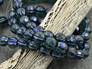 Czech Glass Beads - Melon Beads - 8mm Beads - Faceted Melon - Round Beads - 8mm - 20pcs - (1246)