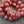 Czech Glass Beads - 10mm Beads - Faceted Melon - Red Beads - Round Beads - 10mm - 12pcs (2126)