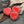 Heart Beads - Czech Glass Beads - Valentines Beads - Picasso Beads - 18mm - 2pcs - (347)