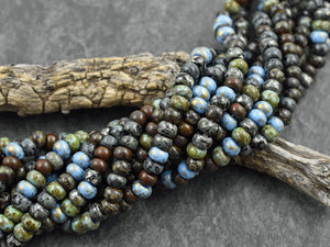 Picasso Beads - Aged Seed Beads - Czech Glass Beads - 6mm Beads - Large Hole Beads - 2/0 - 19