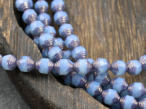 Turbine Beads - Czech Glass Beads - Picasso Beads - Cathedral Beads - 10x8mm - 15pcs - (A709)