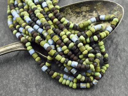 Picasso Beads - Seed Beads - Czech Glass Beads - Size 6 Seed Beads - 6/0 - 21" Strand - (2828)