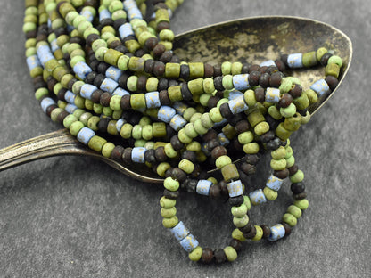 Picasso Beads - Seed Beads - Czech Glass Beads - Size 6 Seed Beads - 6/0 - 21" Strand - (2828)