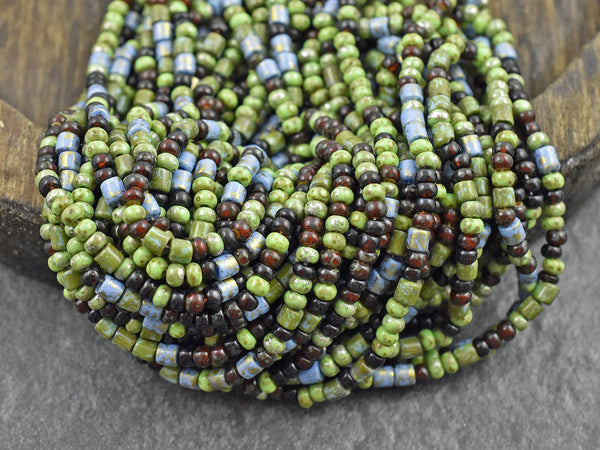 Picasso Beads - Seed Beads - Czech Glass Beads - Size 6 Seed Beads - 6/0 - 21" Strand - (1245)
