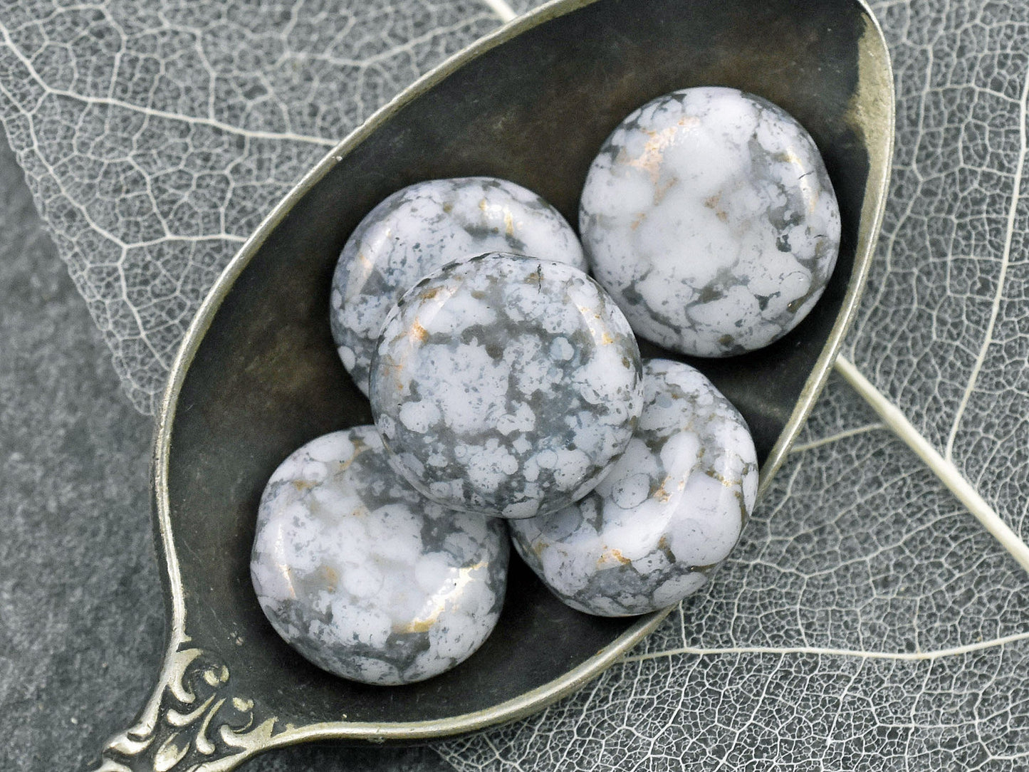 Czech Glass Beads - Picasso Beads - Coin Beads - Focal Beads - Pink Beads - 10pcs - 15mm - (B607)