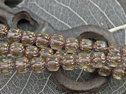Cathedral Beads - Czech Glass Beads - Picasso Beads - New Czech Beads - Fire Polish Beads - 15pcs - 8mm - (2762)