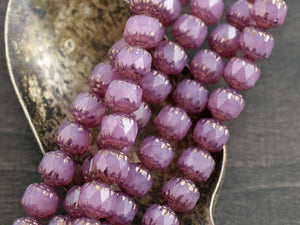 Czech Glass Beads - Cathedral Beads - Picasso Beads - New Czech Beads - Fire Polish Beads - 15pcs - 8mm - (1030)