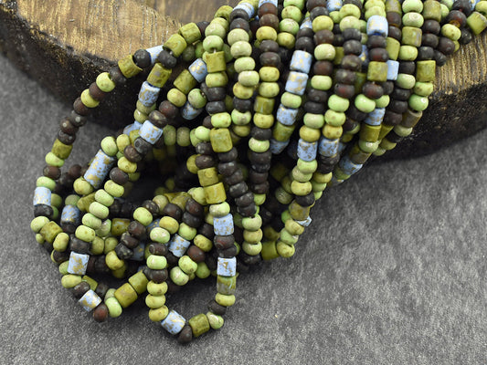 Picasso Beads - Seed Beads - Czech Glass Beads - Size 6 Seed Beads - 6/0 - 21" Strand - (2828)