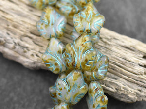 Green Textured Leaf Beads - 40 Pieces – Bead Goes On