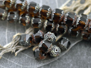 Czech Glass Beads - Picasso Beads - Cathedral Beads - Fire Polish Beads - 10mm - 12pcs - (5161)