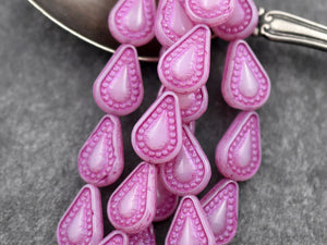 Czech Glass Beads - Teardrop Beads - Tear Drop Beads - 10pcs - 14x10mm - (608)
