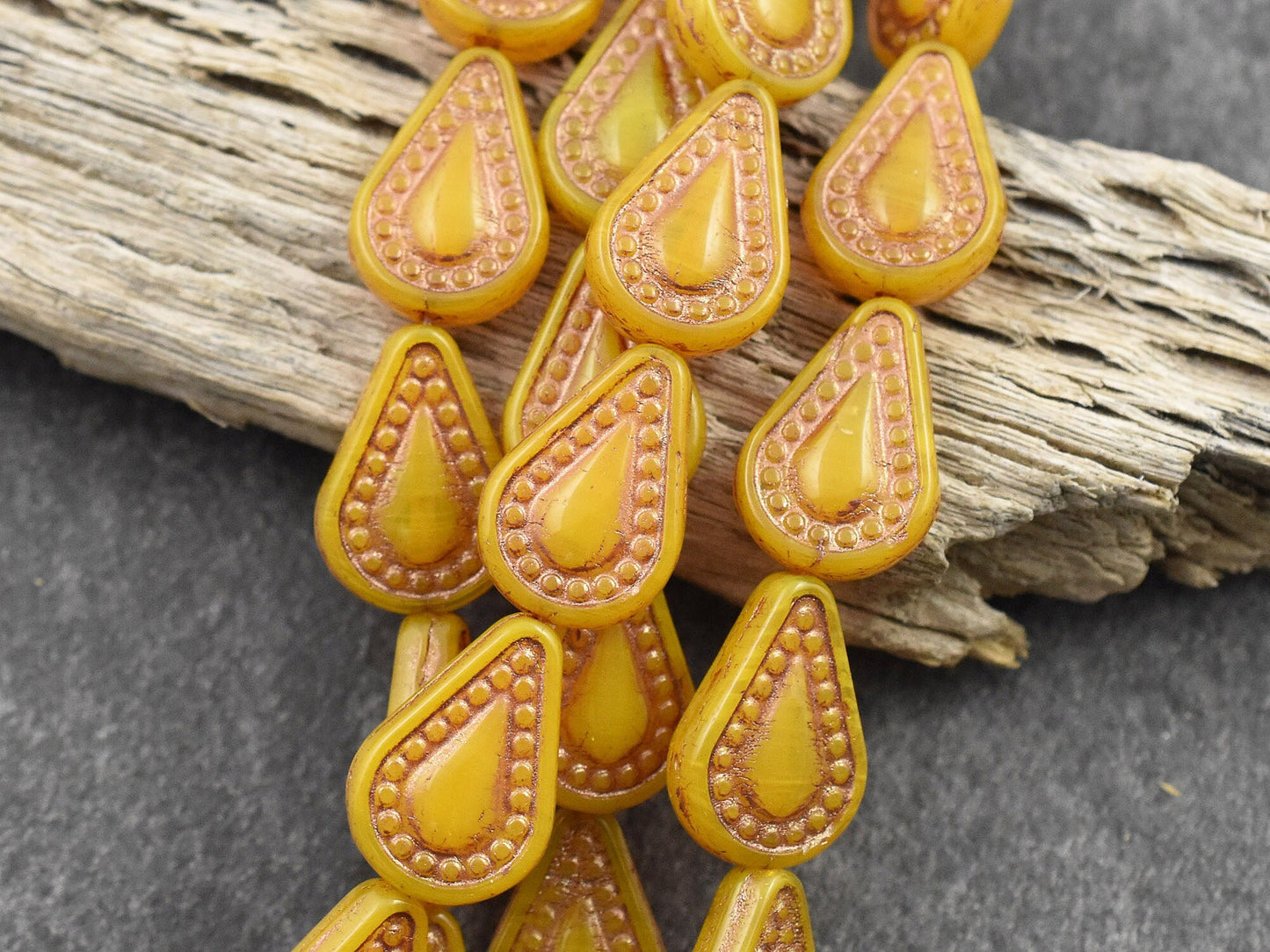Czech Glass Beads - Teardrop Beads - Tear Drop Beads - 10pcs - 14x10mm - (4089)