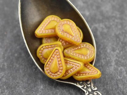 Czech Glass Beads - Teardrop Beads - Tear Drop Beads - 10pcs - 14x10mm - (4089)