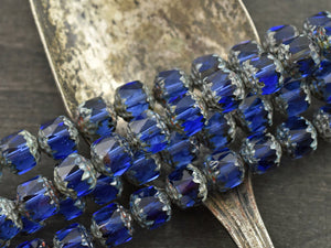 Picasso Beads - Cathedral Beads - New Czech Beads - Czech Glass Beads - Fire Polish Beads - 15pcs - 8mm - (1473)
