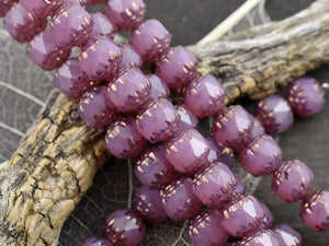 Czech Glass Beads - Cathedral Beads - Picasso Beads - New Czech Beads - Fire Polish Beads - 15pcs - 8mm - (1030)