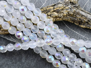 Czech Glass Beads - Round Beads - 8mm Beads - Fire Polish Beads - Crystal Beads - 16pcs (A154)