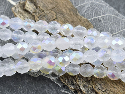 Czech Glass Beads - Round Beads - 8mm Beads - Fire Polish Beads - Crystal Beads - 16pcs (A154)