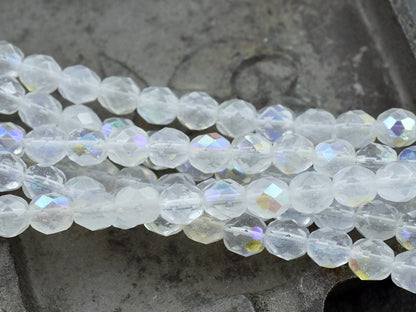 Czech Glass Beads - Round Beads - 8mm Beads - Fire Polish Beads - Crystal Beads - 16pcs (A154)