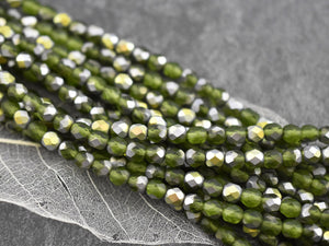 Czech Glass Beads - Fire Polished Beads - Round Beads - 6mm Beads - 25pcs (3304)