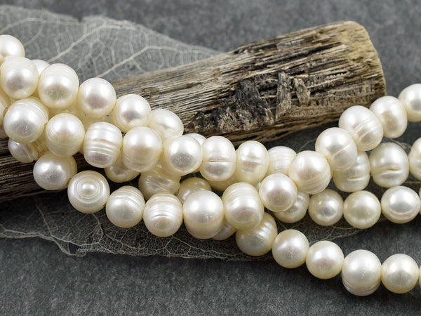 Freshwater Pearls - Large Hole Pearls - Large Hole Beads - Pearl Beads - Baroque Pearl Beads - 10mm - 8 inch strand - (A723)