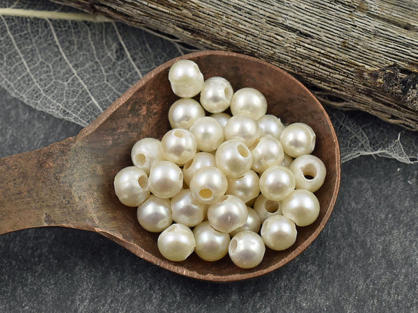 Freshwater Pearls - Large Hole Pearls - Large Hole Beads - Pearl Beads - Baroque Pearl Beads - 6-7mm - 8 inch strand - (A708)