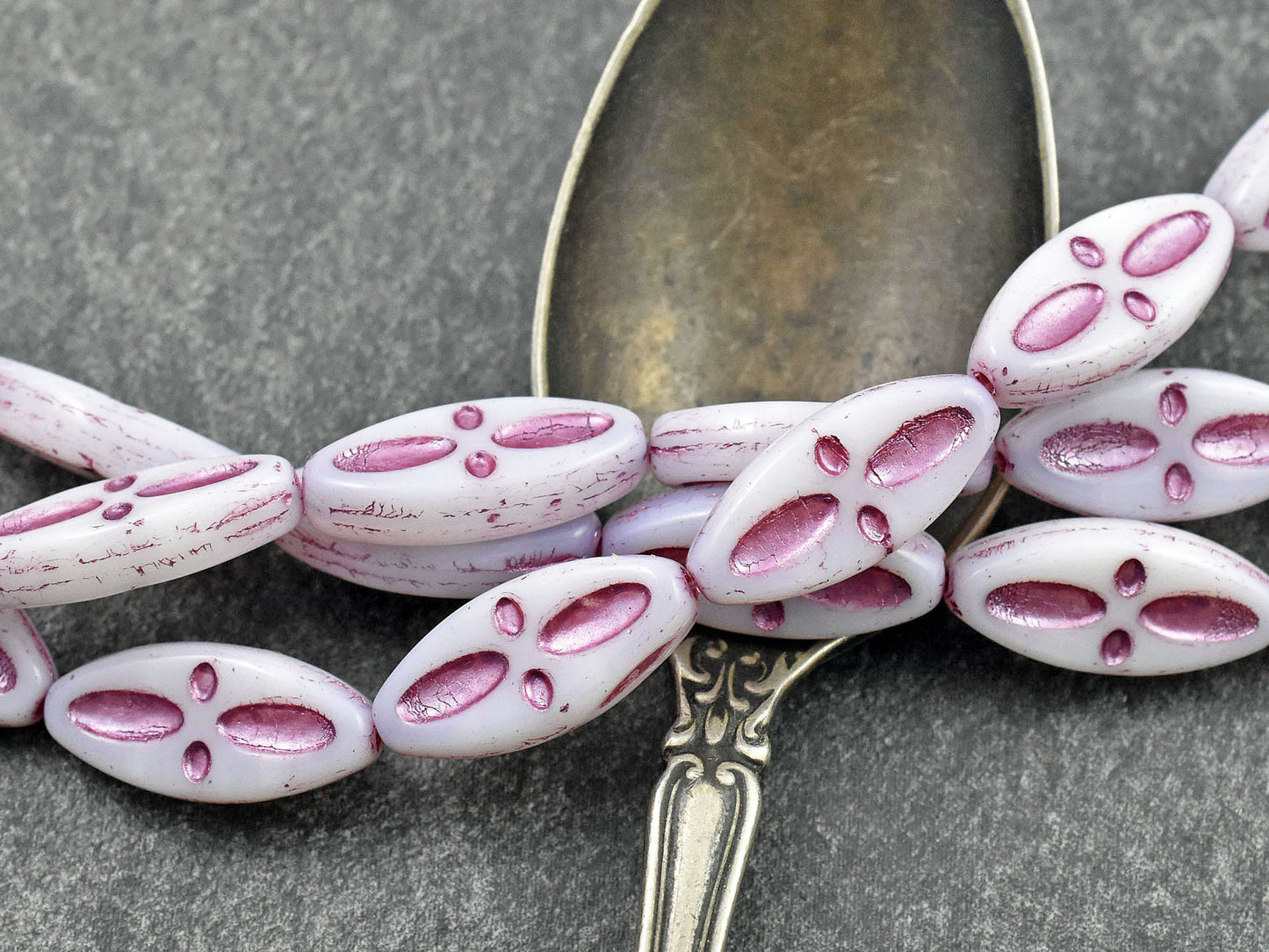 Czech Glass Beads - Marquise Beads - Cross Beads - Spindle Beads - Chunky Beads - 20x8mm - 10pcs (B566)