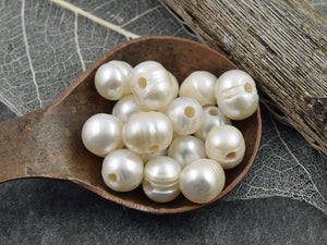 Freshwater Pearls - Large Hole Pearls - Large Hole Beads - Pearl Beads - Baroque Pearl Beads - 9mm - 8 inch strand - (A309)