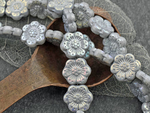 Czech Glass Beads - Flower Beads - Floral Beads - Wildflower Beads - Czech Glass Flowers - 14mm - 12pcs - (5426)