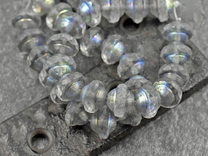 Czech Glass Beads - Picasso Beads - Saturn Beads - Saucer Beads - 10x8mm - 15pcs - (3620)