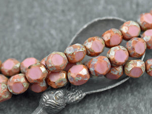 Picasso Beads - Czech Glass Beads - Trir Cut Beads - Round Beads - Baroque Beads - 8mm - 16pcs - (6018)