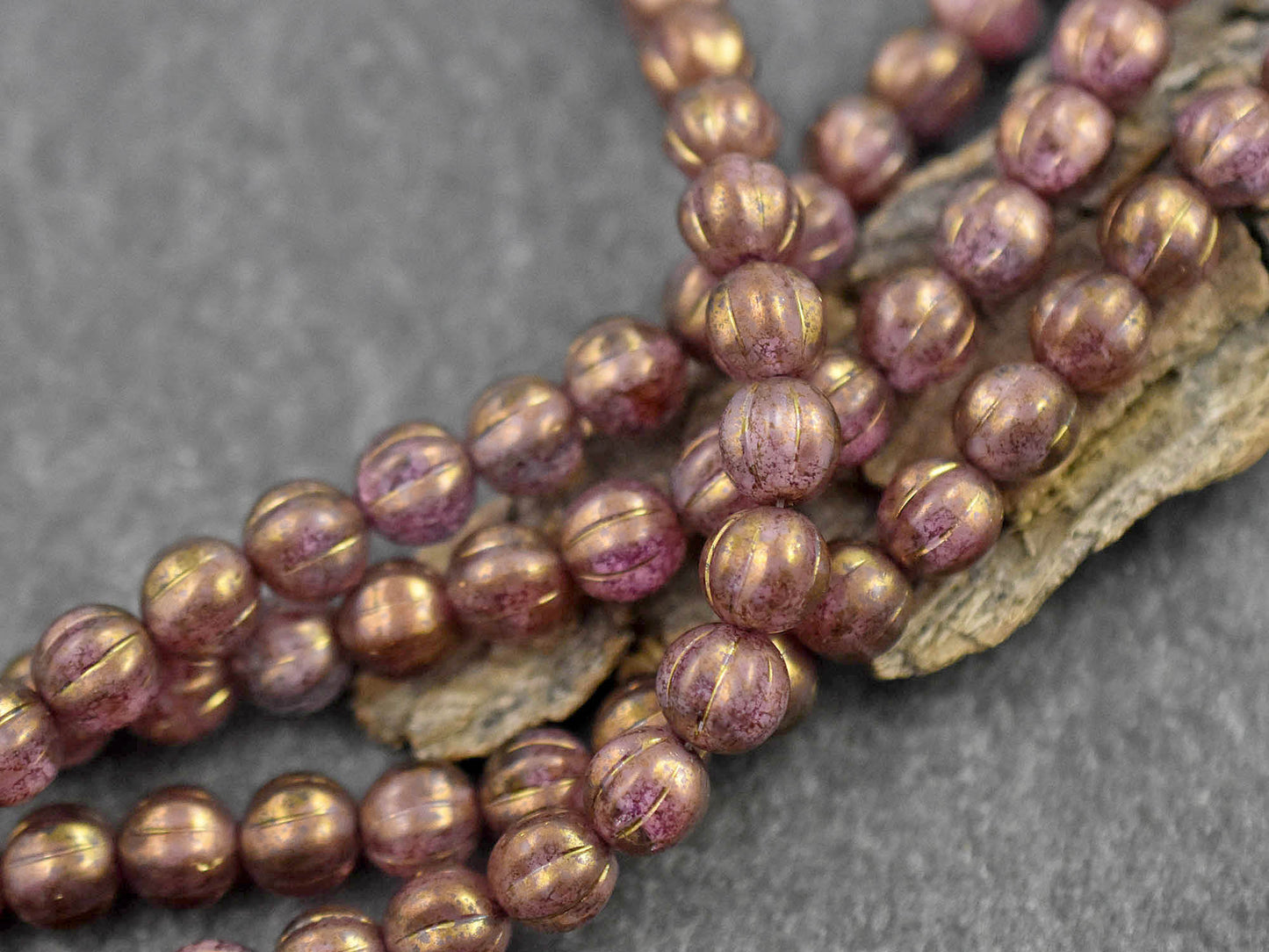 Picasso Beads - Melon Beads - Czech Glass Beads - Round Beads - 8mm - 16pcs - (4776)