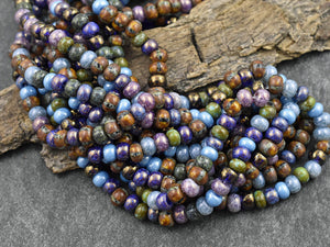 Picasso Beads - Large Seed Beads - 2/0 - Czech Glass Beads - Size 2 Beads - Aged Seed Beads - 6mm Beads - 20