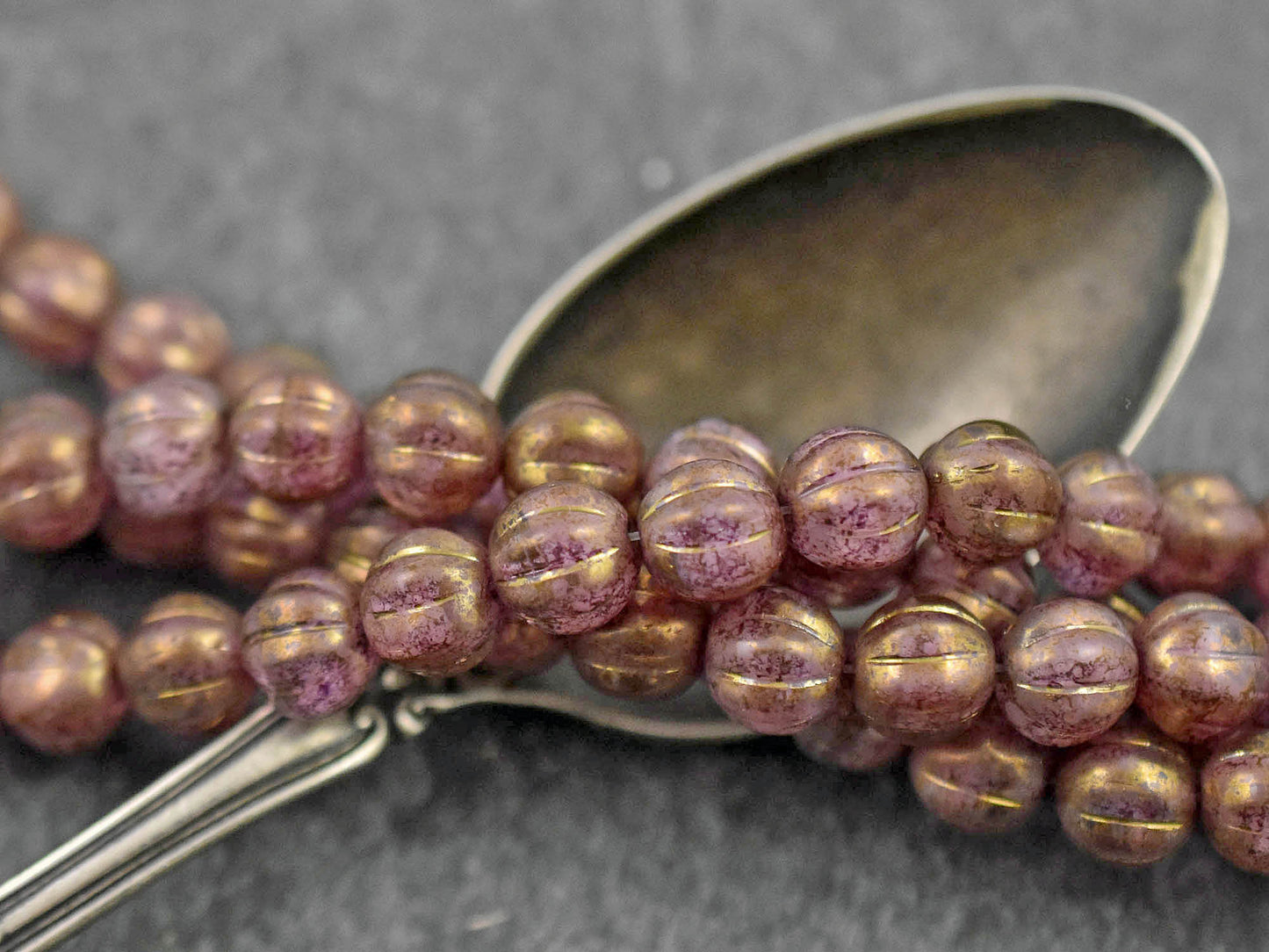 Picasso Beads - Melon Beads - Czech Glass Beads - Round Beads - 8mm - 16pcs - (4776)